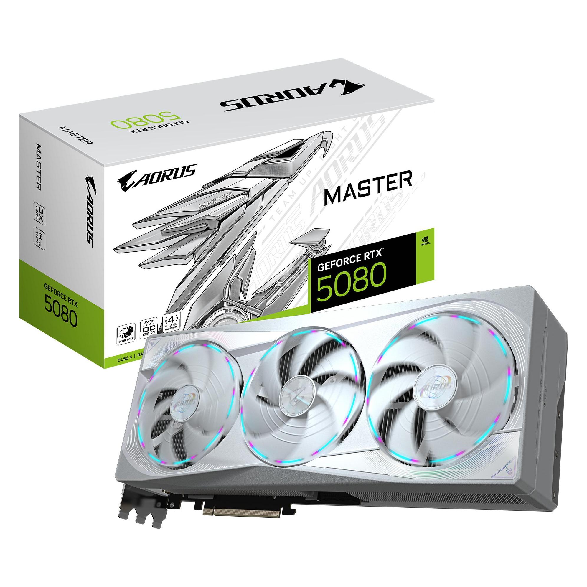 Gigabyte AORUS GeForce RTX 5080 MASTER ICE (16 GB, GDDR7), Grafikkarte