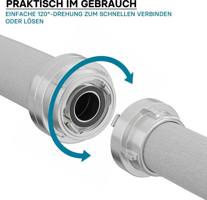 Produktbild Wiltec Übergangsstück Storz Kupplung A 110 auf B 75 Aluminium Feuerwehrschlauch (Kupplung, 110 mm)