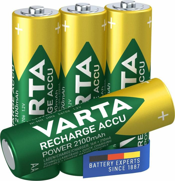 Produktbild Varta Recharge Accu Power (4 Stk., AA / LR6 / LR06 / Mignon / R6 / R14505, 2100 mAh)