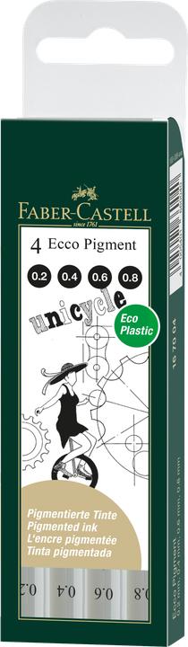 Actual product image Faber-Castell Ecco Pigment (Black, 4 x)