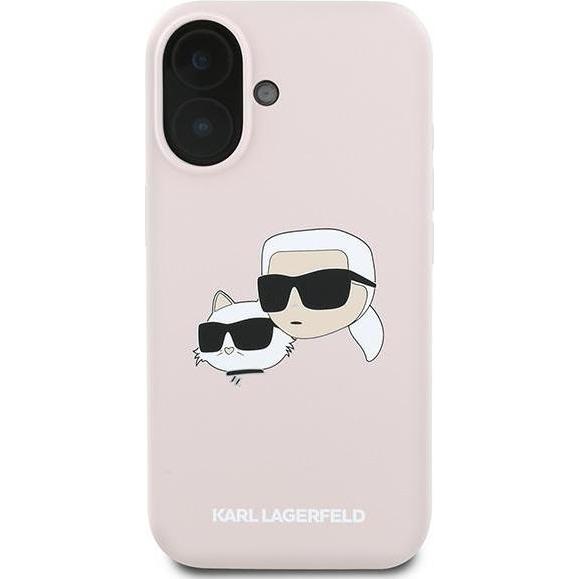 Thumbnail - Karl Lagerfeld KLHMP16MSKCHPPLP iPhone 16 Plus różowy/pink HC MagSafe Sil Double Heads Print (Apple iPhone 16 Plus), Sma...