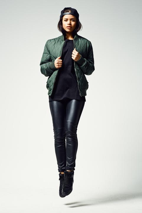 Actual product image Urban Classics Ladies Diamond Quilt Nylon Jacket (S)