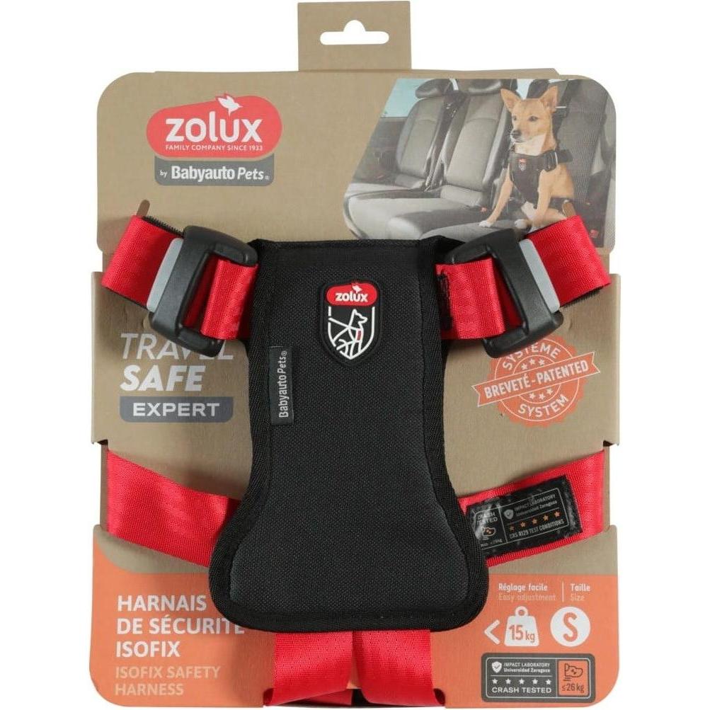 Zolux Szelki dla psa TRAVEL SAFE S czerwone (Cane), Trasporto animali