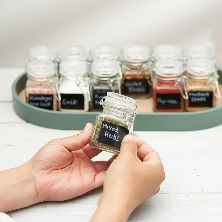 Actual product image Oak & Steel Spice jars with lid 12 pieces (0.10 l)