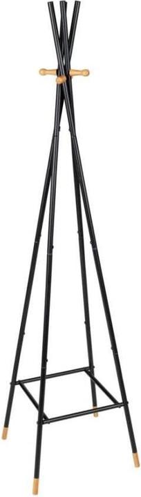 Wenko Portemanteau sur pied avec quatre crochets Loft en tube d'acier - noir