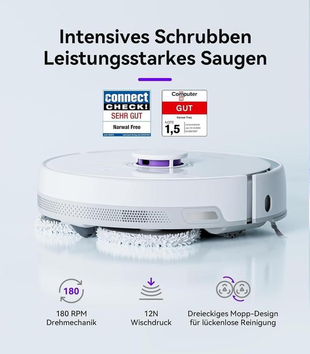 Image du produit Narwal Freo (3000 Pa, Torchon d'essuyage)