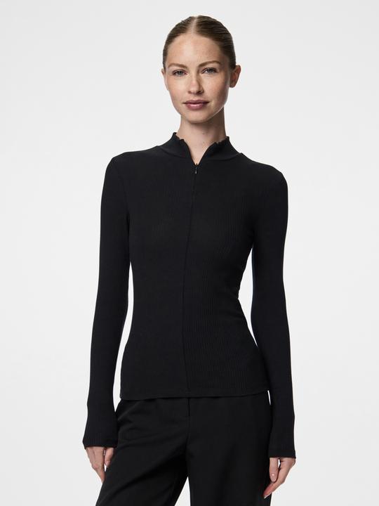 Actual product image Pieces Pckitte Zip Ls T-Neck Top Noos Bc (S)