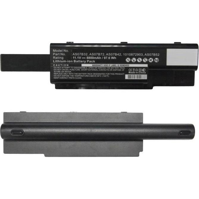 CoreParts Laptop Battery for Acer (1 Zellen, 8800 mAh), Notebook Akku, Schwarz
