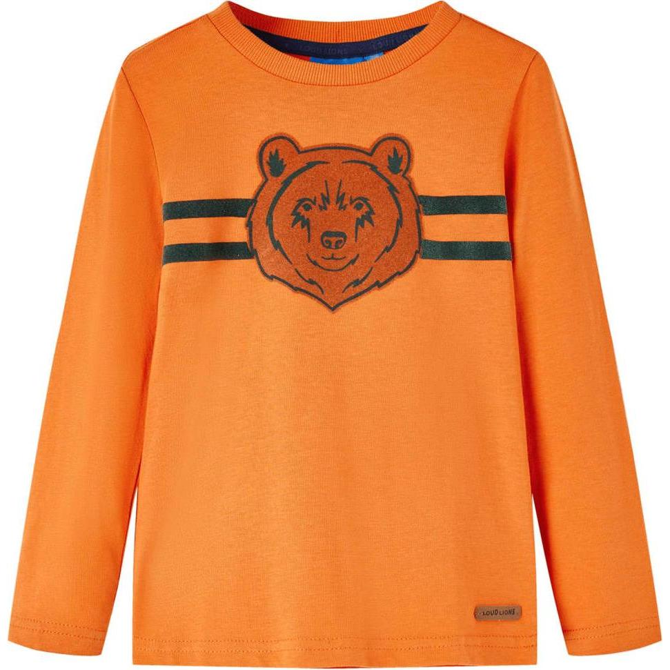 VidaXL, Unisex, Shirt, Kinder-Langarmshirt Dunkelorange 116,Material: 100, Orange, (116)