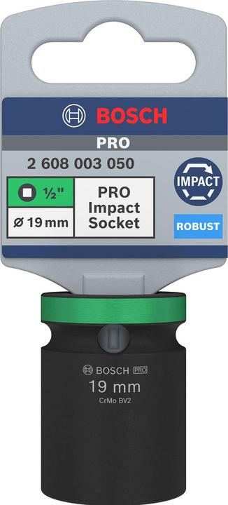 Produktbild Bosch Professional Zubehör PRO Impact Steckschlüsseleinsatz, 1/2", 19 mm, Standard (19 mm)
