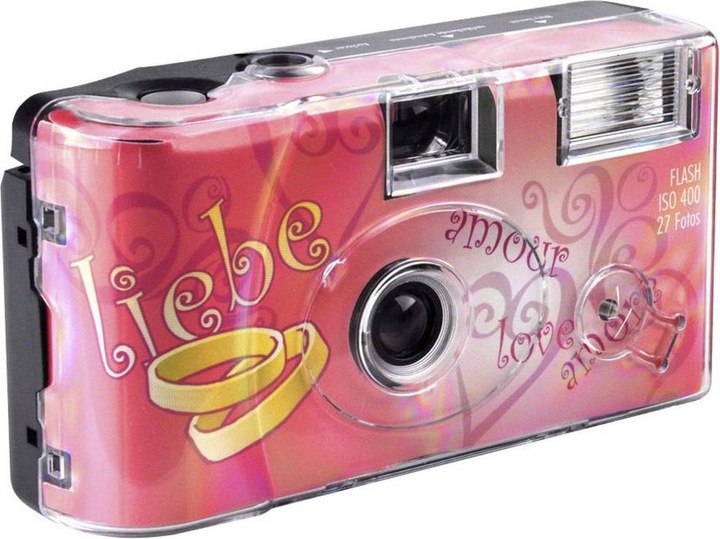 Productafbeelding No Name Topshot Love Hearts Zwart Wegwerpcamera 1 st. met ingebouwde flitser
