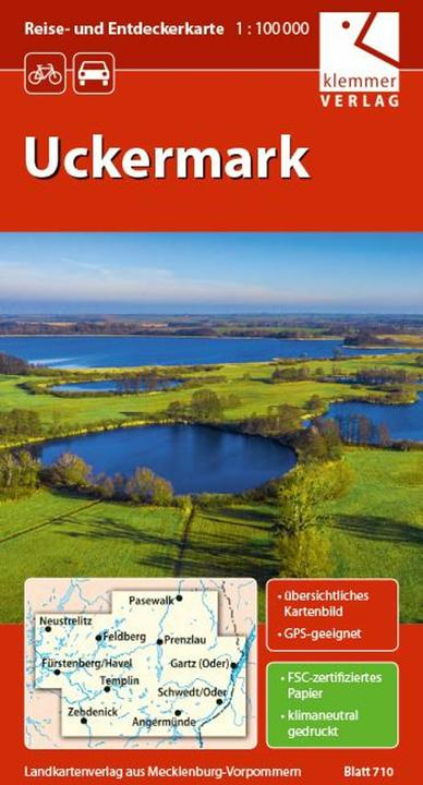 Produktbild Reise- und Entdeckerkarte Uckermark 1:100.000