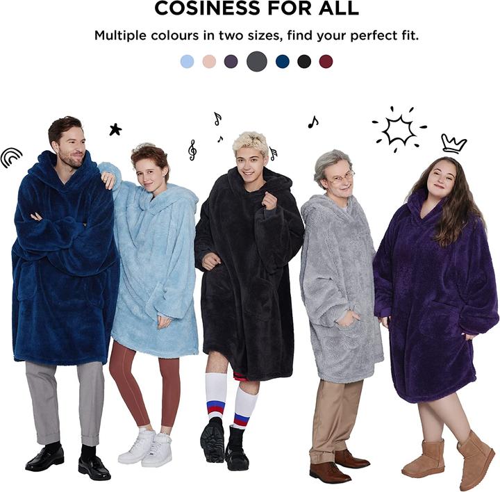 Immagine prodotto Bedsure Coperta con cappuccio (95 x 85 cm)