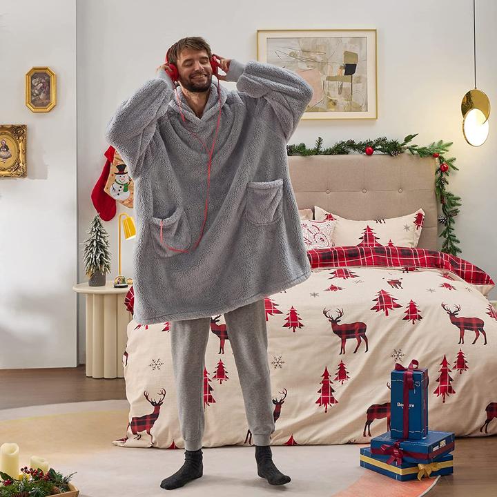 Immagine prodotto Bedsure Coperta con cappuccio (95 x 85 cm)