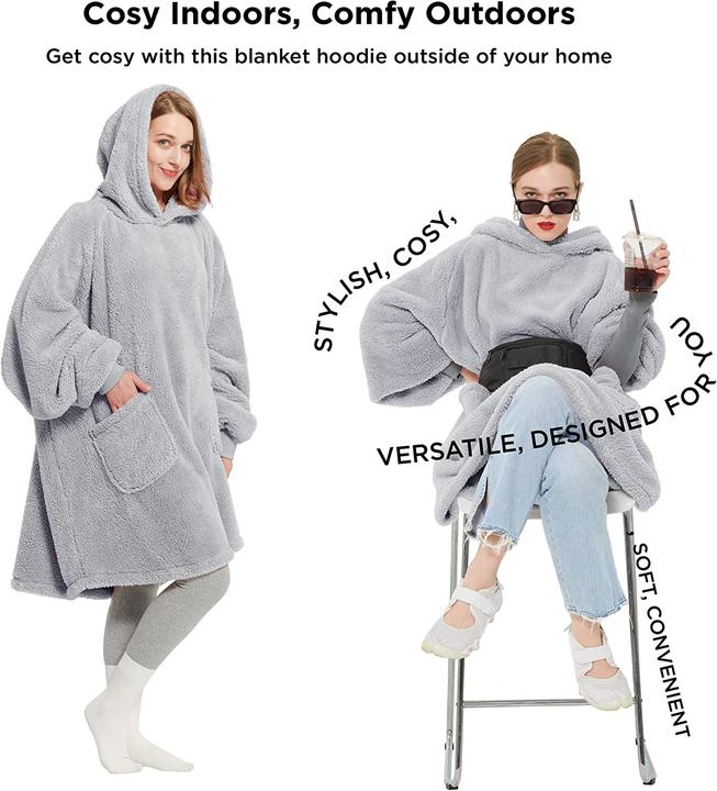 Immagine prodotto Bedsure Coperta con cappuccio (95 x 85 cm)