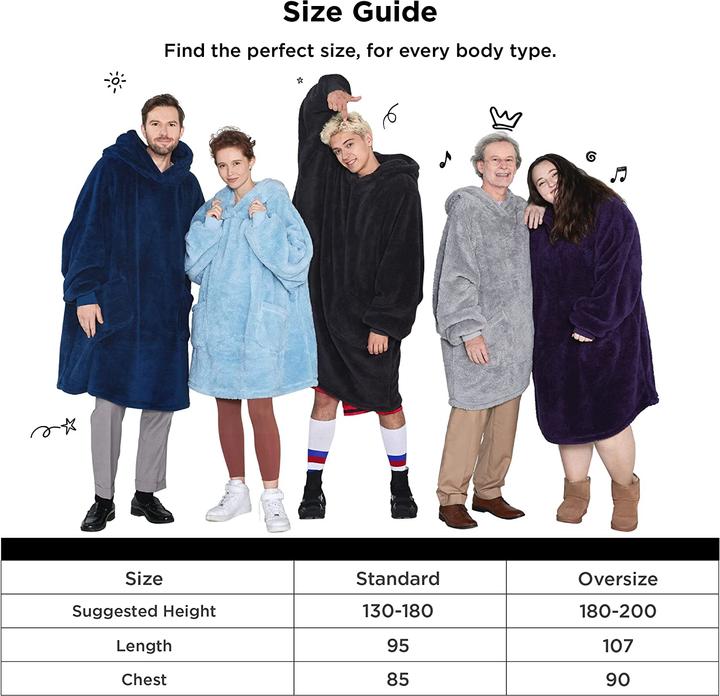 Immagine prodotto Bedsure Coperta con cappuccio (95 x 85 cm)