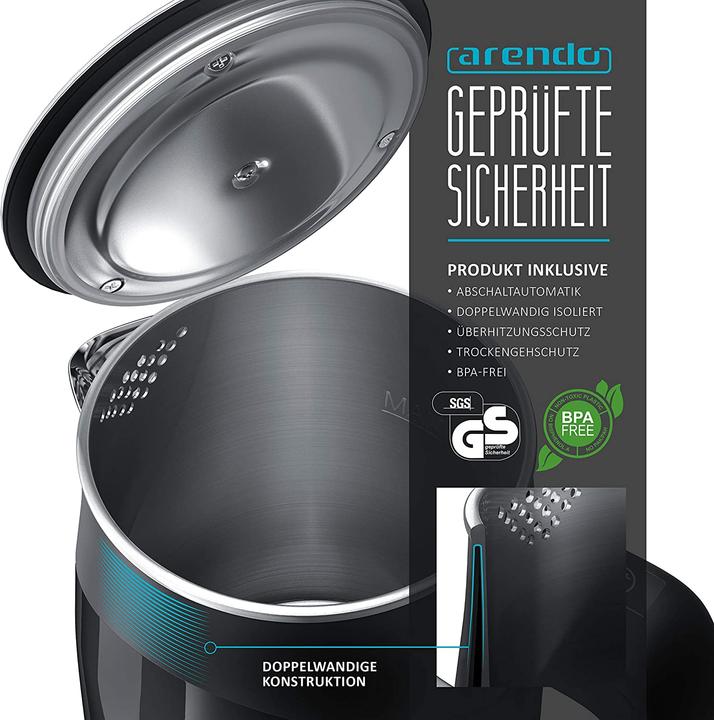 Image du produit Arendo Bouilloire en acier inoxydable de 0,5l (0.50 l)