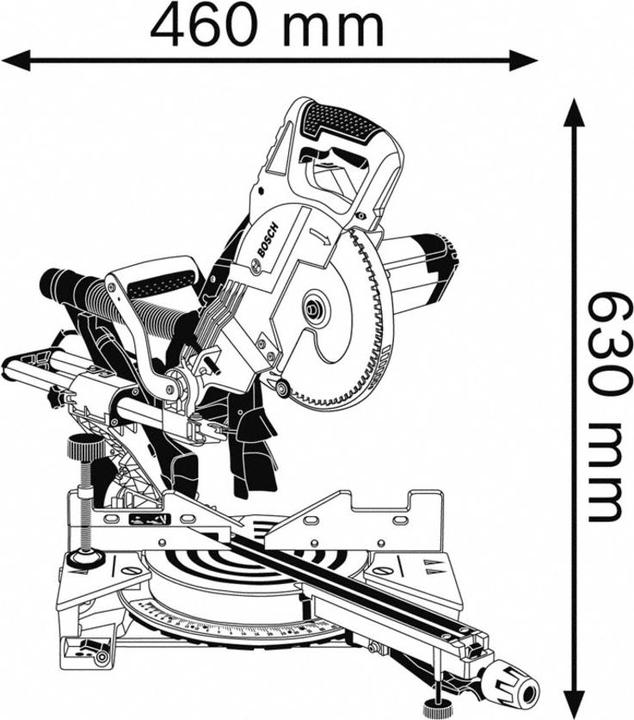 Image du produit Bosch Professional Scie à panneaux GCM 8 SJL, avec lame de scie circulaire 216 x 30 mm