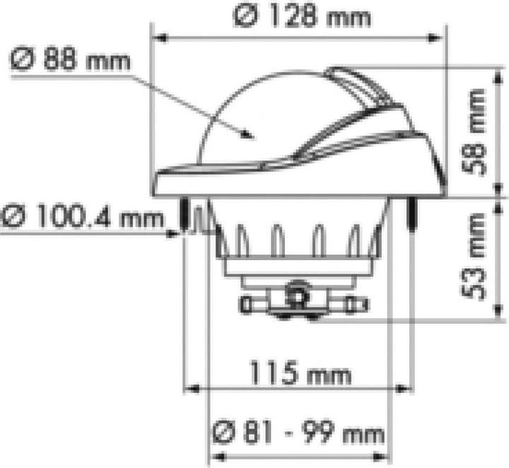 Actual product image Plastimo Offshore 95 compass, black
