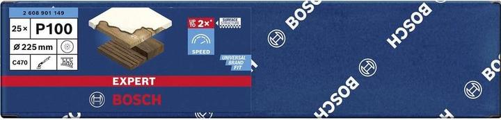 Produktbild Bosch Professional Zubehör EXPERT C470 Schleifpapier mit 19 Löchern für Trockenbauschleifer, 225 mm, G 100, 25-tlg. (100)