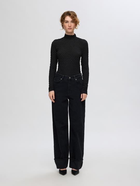 Produktbild Selected Femme Texturiertes Oberteil mit langen Ärmeln (XS)
