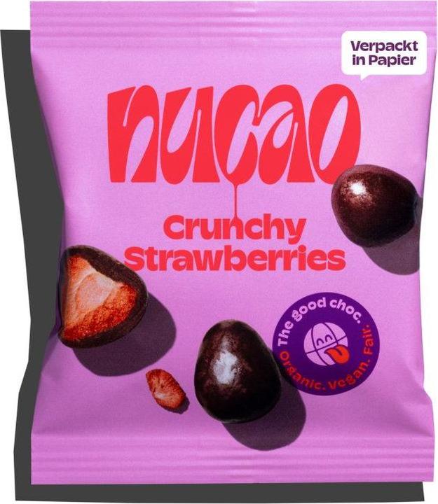 Nucao Bio Vegane Schokolierte Crunchy Strawberries 50g (60 g)