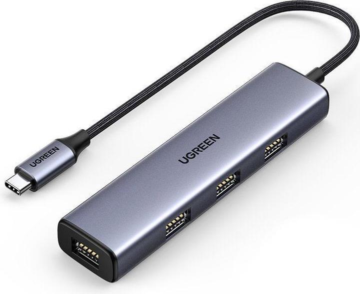 Immagine prodotto Ugreen Hub CM473 da Tipo C a 4x USB 3.0 (grigio) (USB-C, 4 porte)