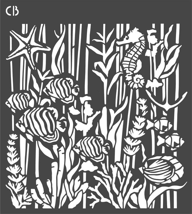 Actual product image Ciao Bella Under the Ocean" stencil