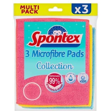 Spontex Set di panni Multipack 3 pezzi, Utensili pulizia, Multicolore