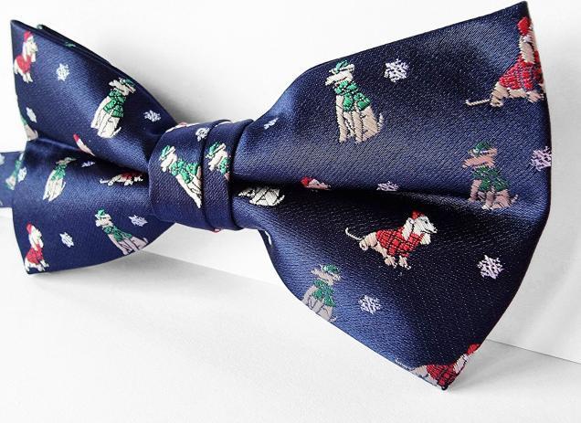 Image du produit Snazzy Santa Fliege - Weihnachtsfliege Hunde Dunkelblau von