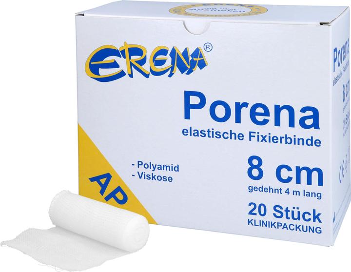 Actual product image Erena PORENA (AP) hochelastische Fixierbinde 8cm, 20 St BIN