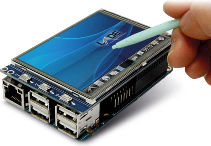 Actual product image Odroid C1 3.2 TFT with touch, SPI 320x240, 4:3, resistive, 3 buttons