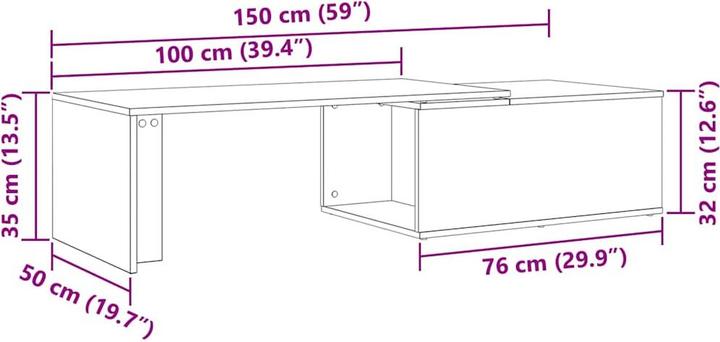 Image du produit VidaXL Table basse (150 x 50 x 35 cm)