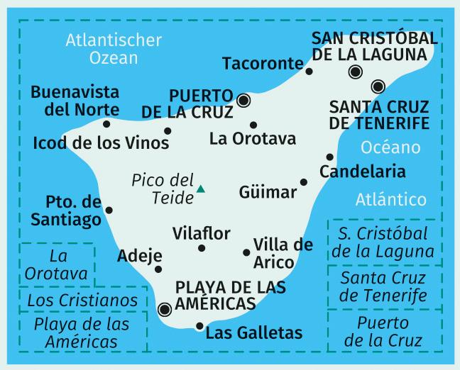 Immagine prodotto Mappa Tenerife con bussola