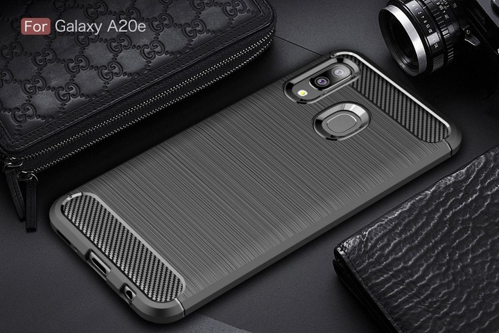 Produktbild Screenguard Samsung Galaxy A20e Hülle Carbon Brushed Soft TPU (Samsung Galaxy A20e)