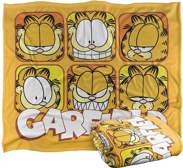 Garfield Gesichter Decke Seidig Supersoft (152 x 127 cm)