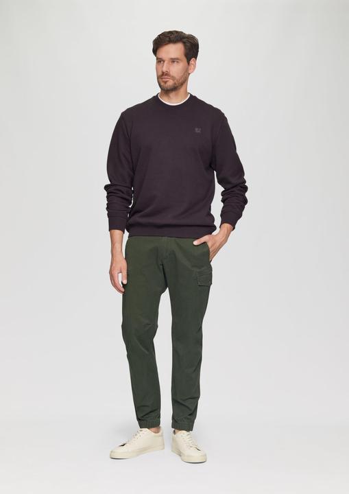 Produktbild s.Oliver Sweatshirt Sweatshirt aus Baumwollmix mit Logo-Detail (S)