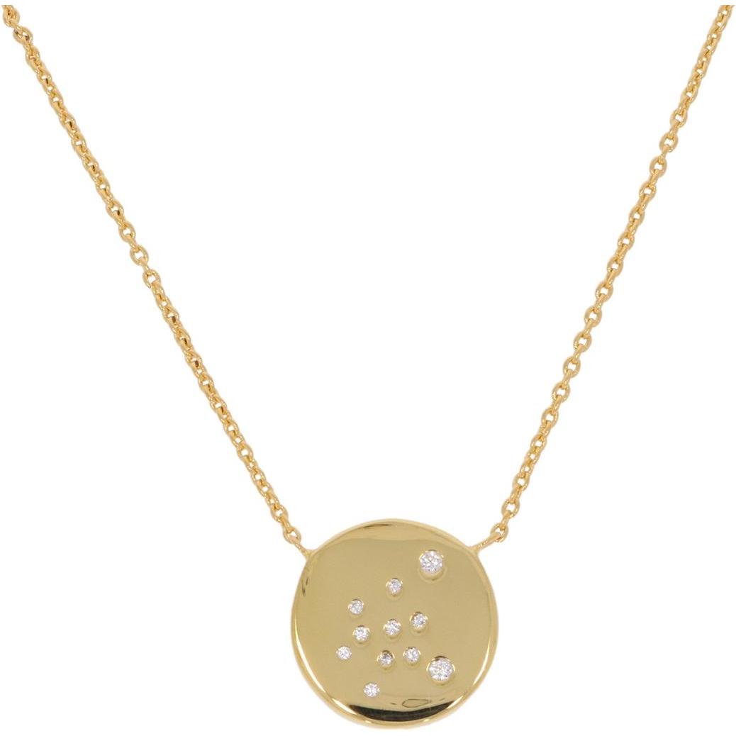 Sif Jakobs, Halsschmuck, Collier Zodiaco Wassermann vergoldet, (925 Sterling Silber, 48 cm)