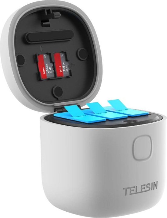 Actual product image Telesin Allin Box Charger & TF Card Reader & Storage Box charger (Hero 9, Hero 10)
