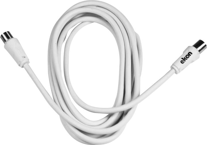 Actual product image Ekon White male / male antenna cable 75dB (Antenna cable)