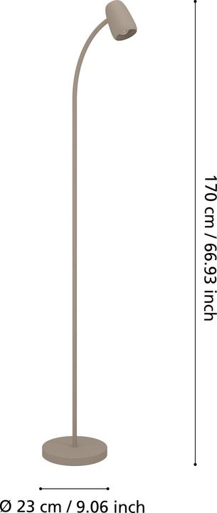 Productafbeelding EGLO Floor lamp Carlo 902171, 18 W, E14 (E14)