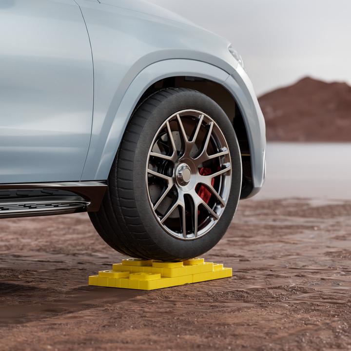 Produktbild Wiltec Unterlegplatten Wohnwagen 10x Stützplatten 13,5t Auffahrkeile Stufenkeile