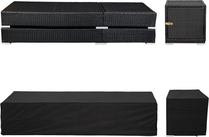 Actual product image tectake 2 sunbeds (184 cm)