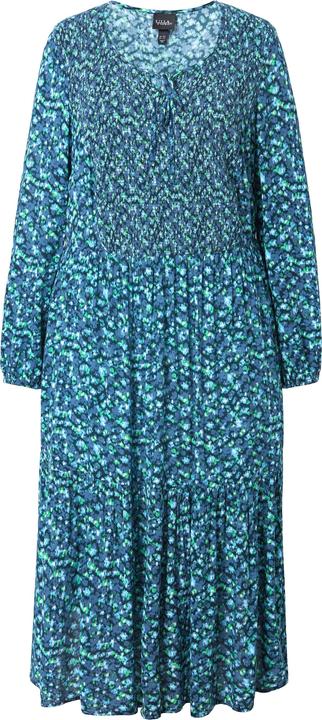 Produktbild Ulla Popken Midikleid, Blüten, A-Linie, Rundhals, Langarm (50, 52)