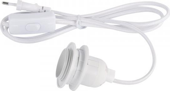 Actual product image Rayher Lamp holder with switch for E27 socket White