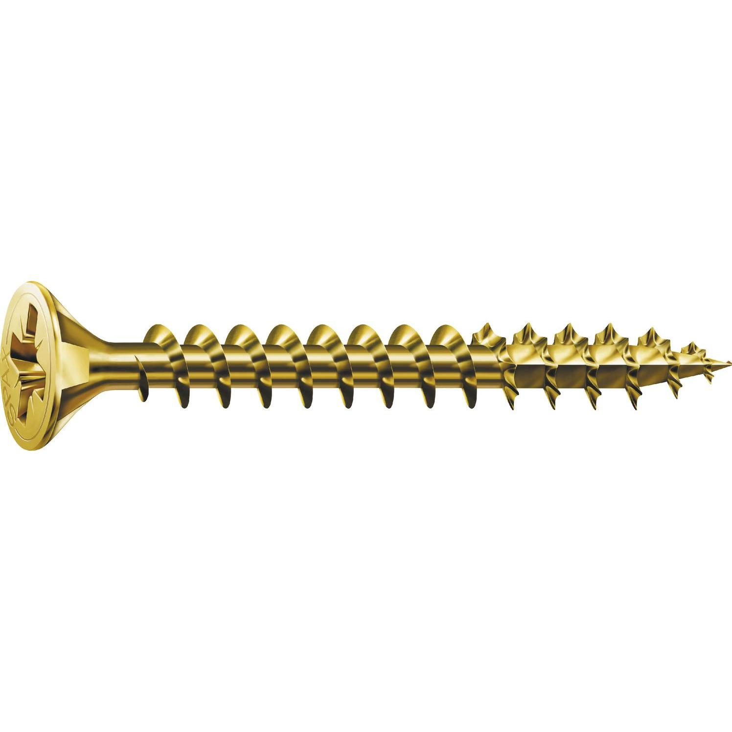 Spax, Schrauben, Schraube R 88094 Senkkopf m.Spitze/Kreuzschl.-PZ 5 x 25/19-Z Stahl galvanisch verzinkt gelb (1000 Schra...