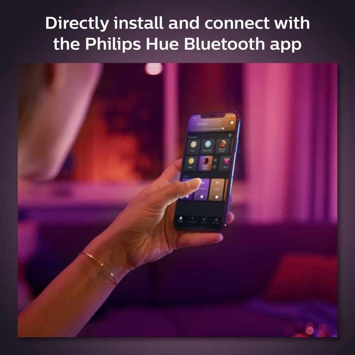 Actual product image Philips Hue White & Color Ambiance BT (E27, 9 W, 1100 lm, 1 x, F)