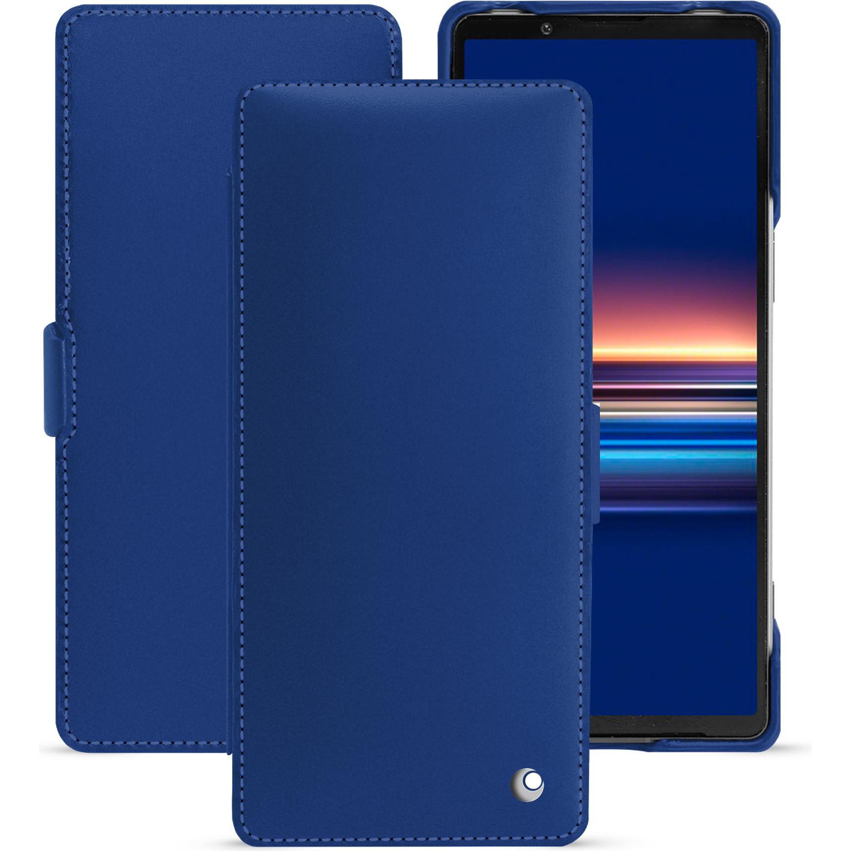 Thumbnail - Noreve Lederschutzhülle horizontal (Sony Xperia 5 V), Smartphone Hülle, Blau