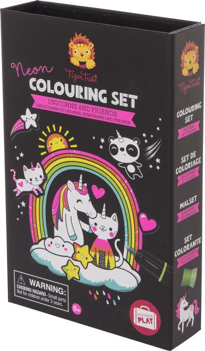 Actual product image Tiger Tribe 3760258 Neon Colouring Sets/Uorn&Friend watercolor kits, colorful