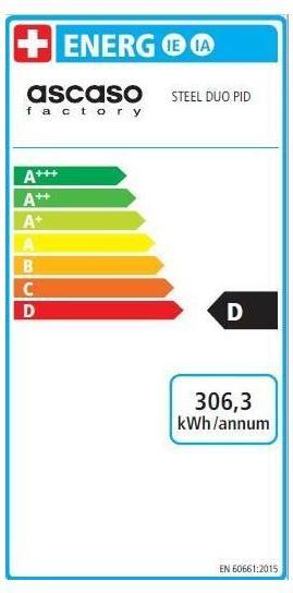 Energy Label Ascaso Steel Duo Pid